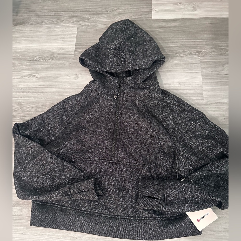 lululemon athletica Black Shimmer Half-Zip Hoodie Jacket